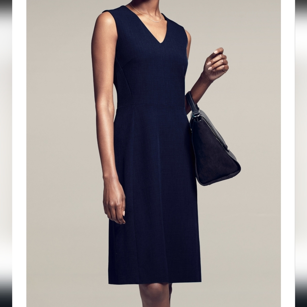 M.M. LaFleur Annie Versatile Career Dress Navy Blue Size 2